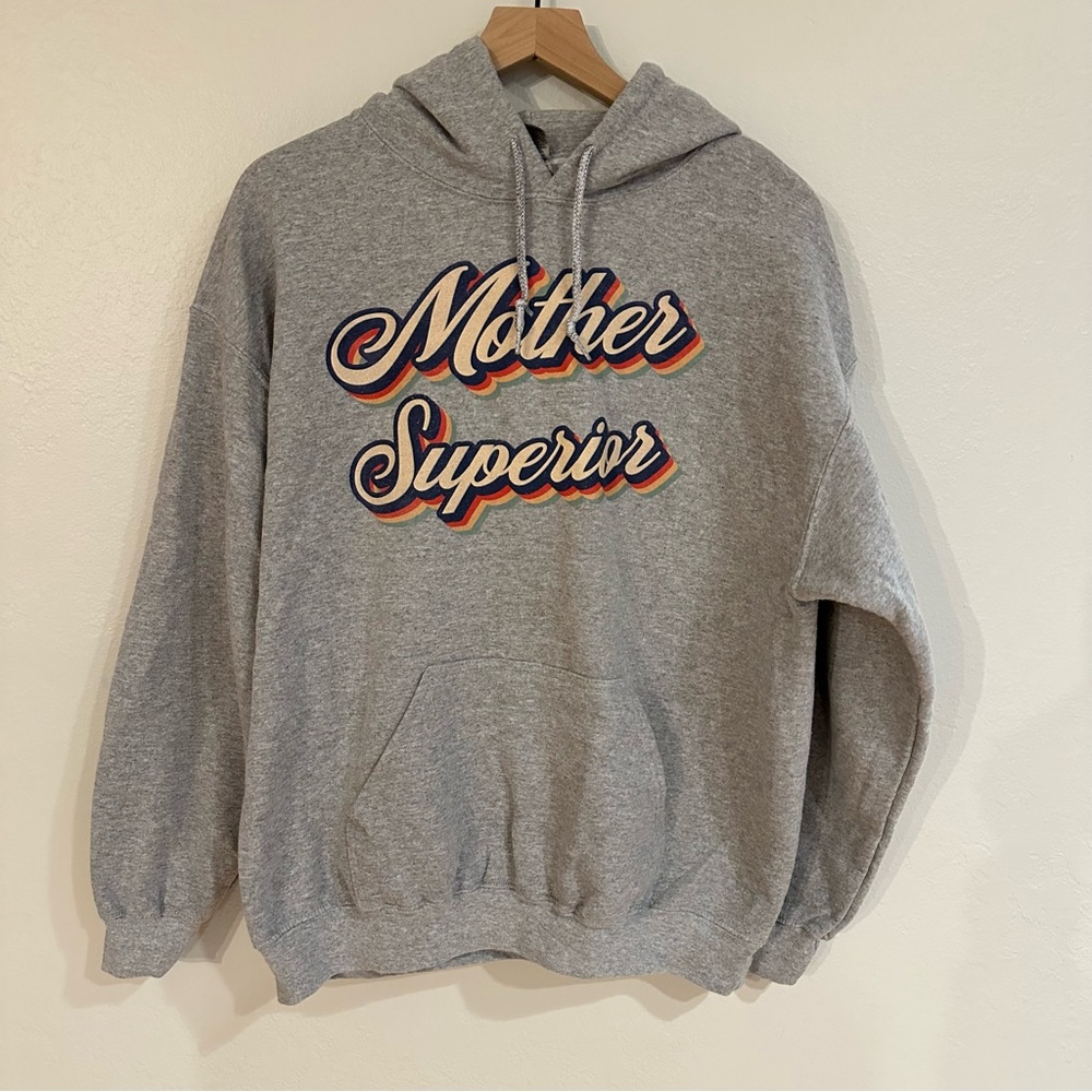 Mother Superior Gildan Gray Graphic Hoodie